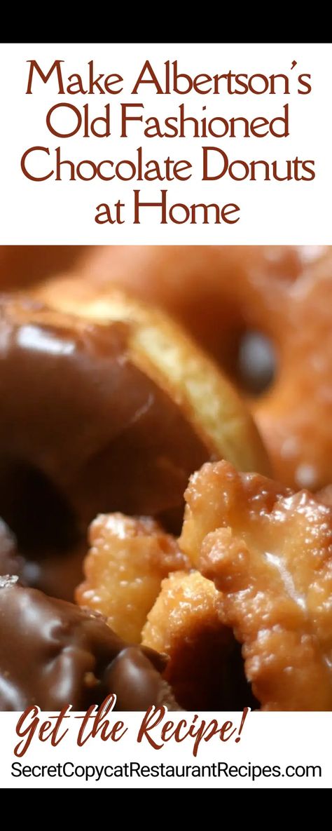 Old Fashion Donuts Recipe, Shipley Donut Copycat Recipe, Old Fashioned Chocolate Cake, Chocolate Glaze Recipes, Old Fashioned Donut, Homemade Donuts Recipe, Copy Cats, Donuts Recipe, Sweet Time