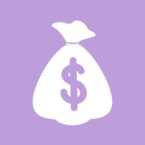 Purple Money, People App, Money Icon, Banks Icon, App Logos, Iphone Widgets, Light Bulb Icon, Purple Icon, Violet Aesthetic