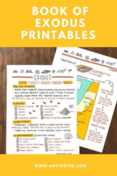 Study the Book of Exodus with this Printable | Amy Senter Bible Study Exodus, Amy Senter, Genesis Bible Study, Moses Exodus, Exodus Book, The Book Of Exodus, Exodus Bible, Printable Outline, Book Of Exodus