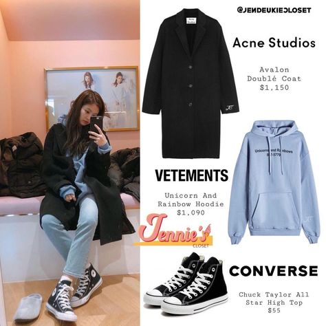 Vetements Hoodie, Jennie Style, Blackpink House, Converse Style Women, Blackpink Outfits, Cowgirl Style Outfits, Idol Fashion, House Clothes, Outfits With Converse