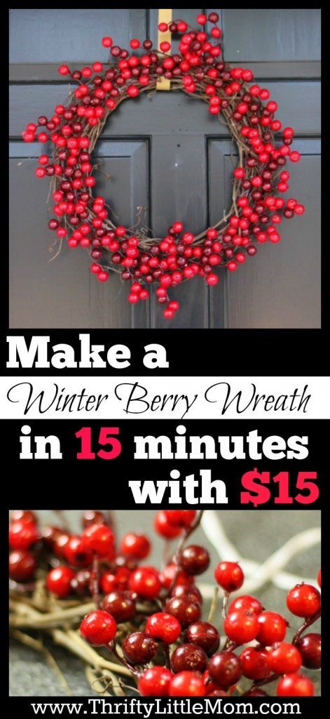 This tutorial shows you how to make a winter berry wreath in 15 minutes with $15 Diy Easy Christmas Crafts, Holiday Wreath Craft, Wonderland Christmas, Winter Berry, Silver Christmas Decorations, Tree Box, Christmas Wreaths Diy Easy, Diy Winter, Christmas Crafts To Make