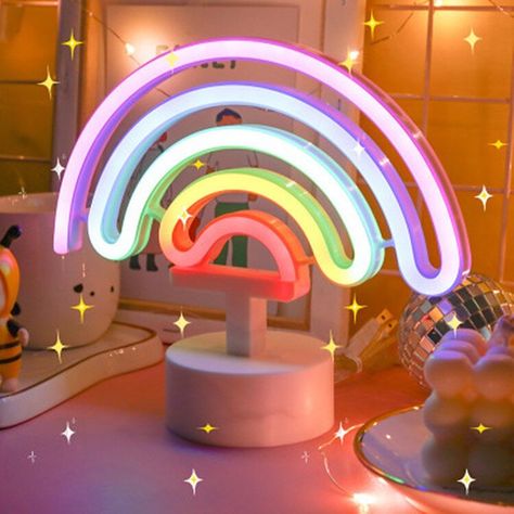 Gamer Rum, Rainbow Night Light, Rainbow Lamp, Rainbow Table, Birthday Bar, Neon Lamp, Rainbow Room, Rainbow Light, Neon Rainbow