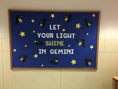 Firefly Bulletin Board Fireflies Classroom Theme, Summer Reading Program, Reading Program, Let Your Light Shine, Classroom Setup, Classroom Themes, Summer Reading, Firefly, Eu Flag