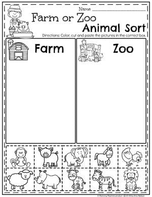 Found on Bing from planningplaytime.com Preschool Farm Theme, Animal Sorting, تصنيف الحيوانات, Zoo Animals Preschool, Farm Activities Preschool, Zoo Preschool, Preschool Farm, Farm Animals Preschool, Worksheet For Preschool