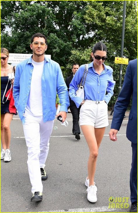 Couple Coordinating Outfits, Matchy Outfit Couple, Couple Goal Outfits, Fai Khadra, Couple Outfits Matching, Wimbledon Final, Wimbledon Fashion, Couple Matching Outfits, Couple Fits