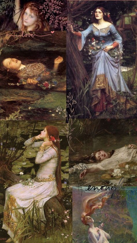 Art Academia, Pre Raphaelite Art, John Everett Millais, Rennaissance Art, Collage Wallpaper, Pre Raphaelite, Historical Art, Romantic Art, Ethereal Art