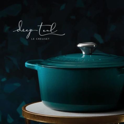 Le Creuset on Instagram: "New! 💎 Introducing Deep Teal: A luminous jewel tone, striking in its vibrancy and captivating in its depth. Visit the link in our bio to see more of this new #LeCreuset hue." Deep Teal, Le Creuset, Jewel Tones, See More, On Instagram, Instagram