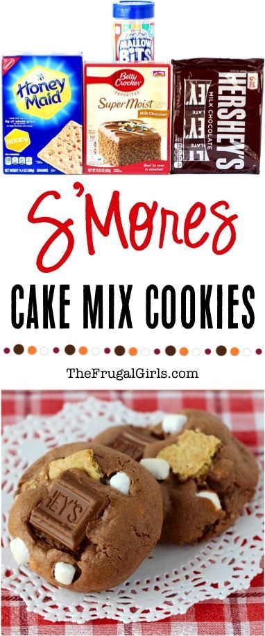 Smores Cake Mix Cookie Recipe! ~ from TheFrugalGirls.com ~ if you can't be out camping and making Smores over the campfire, these cookies are the next best thing!  Easy to make and SO yummy!! Cake Mix Cookie Recipe, Smores Cookies Recipes, Fudgy Cookies, Marshmallow Bits, Easy Smores, Bar Bites, Cake Mix Cookie, Camping Foods, Chocolate Cake Mix Cookies