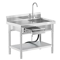 Sink For Laundry Room, Workbench Drawers, Laundry Room Farmhouse, Stainless Steel Utility Sink, Workbench With Drawers, Outdoor Sink, Laundry Sinks, Water Plumbing, Kitchen Fixture