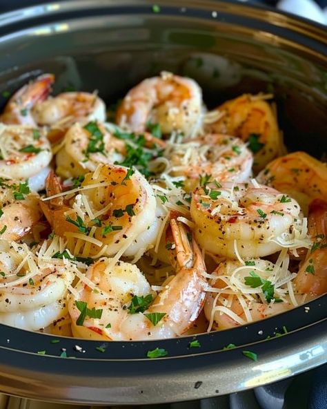 I made this for a potluck and it disappeared in no time! Seafood Recipes In Crockpot, Cooked Shrimp Appetizers, Shrimp In Crockpot, Frozen Cooked Shrimp Recipes, Shrimp Crockpot Recipes, Crockpot Shrimp Recipes, Shrimp Crockpot, Slow Cooker Seafood, Healthy Shrimp Recipes