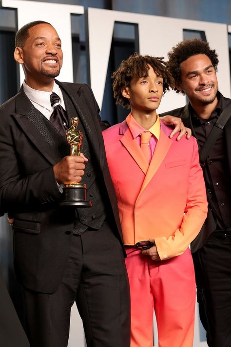 Will Smith Celebrates His Oscar Win With Family Will Smith Oscar 2022, Will Smiths Son, Will Smith And Family, Forest Whitaker, Richard Williams, Oscar Award, Film Maker, Jaden Smith, King Richard