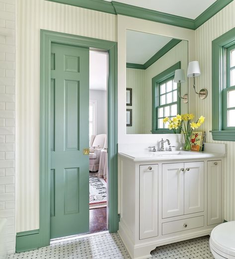 Olive Bathroom, Kentucky Farmhouse, Kids Shared Bathroom, Jack And Jill Bathroom, Modern Victorian, Bathroom Idea, Boys Bathroom, Bathroom Suite, Jack And Jill