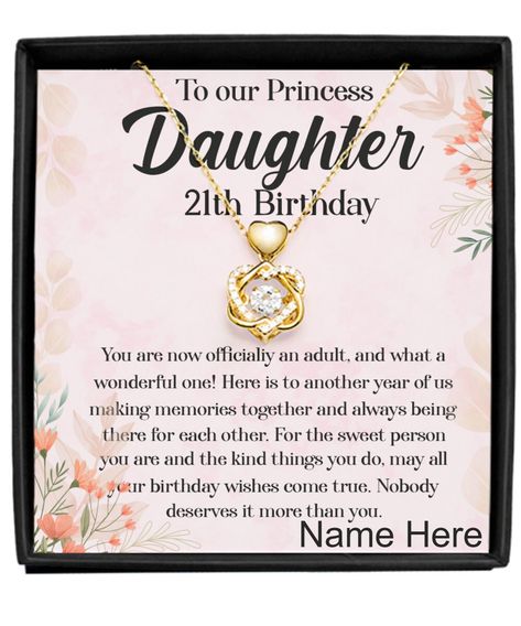 Special Birthday for Princess! https://www.etsy.com/listing/1442934023/daughters-21st-birthday-customized-gift?click_key=de0c7b22887df3fef1bd4ce174489c5ad84e88f1:1442934023 Happy 21 Birthday Daughter, 21st Birthday Wishes For Daughter, 21st Birthday Messages For Daughter, Happy 21st Birthday Daughter Turning 21, 21st Key, 21 Birthday Necklace Sign, Family Rules Printable, Daughter 21st, Family Rules