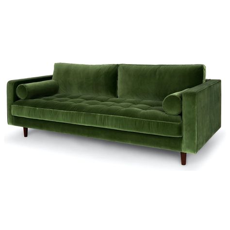 Olive green sofa