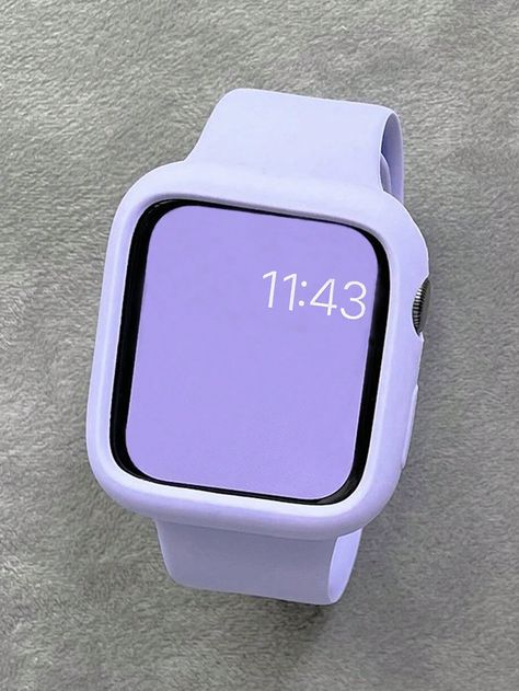 2pcs/Set Purple Lilac Cute Comfortable Silicone Watchbands & Soft Hollowed-Out Anti-Drop Protective Cases, Compatible With Apple Watch Bands 38/40/41/42/44/45mm, Compatible With Apple Watch Series SE/9/8/7/6/5/4/3/2/1 Lilac    Silicone  Watch Accessories   Watch Accessories & Tools, size features are:Bust: ,Length: ,Sleeve Length: Lilac Solid Color, Apple Watch バンド, Apple Watch Se, Silicone Watch Band, Arm Party, Watch Accessories, Cute Cases, Purple Lilac, Apple Watch Series