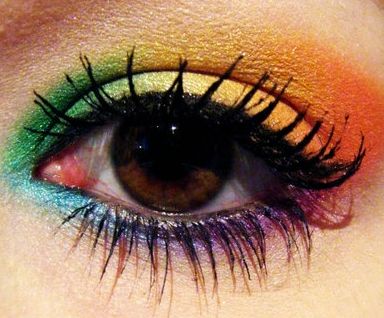 Another Eye-Makeup #Rainbow #Wedding                                                                                                                                                      More Rainbow Wedding Theme, Rainbow Eye Makeup, Make Carnaval, Rainbow Halloween, Rainbow Eyeshadow, Makeup Recipes, Rainbow Eyes, Kajal Eyeliner, Rainbow Makeup