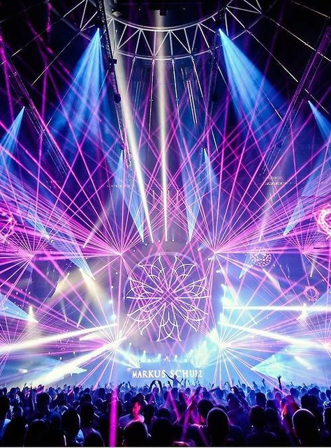 Purple neon lights music festival rave light show lasers with sacred geometry Rave Light, Higher Art, Concert Lights, A State Of Trance, Edm Rave, Edm Music, Armin Van Buuren, Edm Festival, Electronic Dance Music