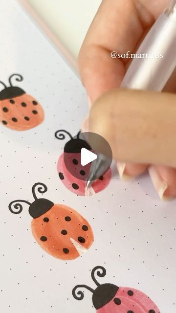 How To Draw Ladybug, Ladybug Drawing, July 11, Lady Bug, Easy Drawings, To Draw, Bullet Journal, Doodles, Drawings