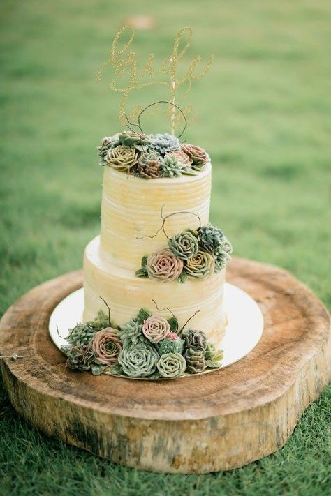 Rustic bridal shower cake #succulents #buttercream #buttercake #bridalshower #simplejoys #simplejoyscdo #simplejoysbakeryandcafe Wedding Shower Cake Ideas, Rustic Wedding Shower Cake, Bridal Shower Cake Ideas, Bridal Shower Cakes Rustic, Wedding Shower Cake, Rustic Wedding Alter, Wedding Shower Brunch, Rustic Wedding Decor Diy, Wedding Shower Cakes