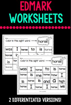 Differentiated worksheets using the word list for Edmark Level 1 (words 1-50). Edmark Reading Program, Direct Instruction, Sped Classroom, Education Level, School Tool, Elementary Ela, Life Skills Special Education, Teaching Life, Reading Program