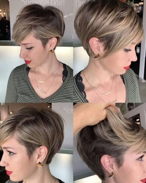 Undercut Pixie With Side-Swept Bangs Kort Bob, Pixie Bob Haircut, Undercut Pixie, Bob Haircuts For Women, Very Short Hair, Penteado Cabelo Curto, Short Pixie Haircuts, Cute Hairstyles For Short Hair, Pixie Bob