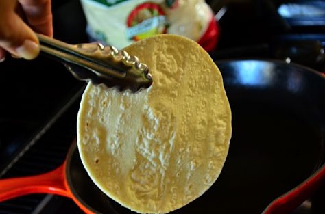 How to Fry Corn Tortillas | ReluctantEntertainer.com Cooking Corn Tortillas For Tacos, Frying Corn Tortillas, Fry Corn Tortillas, Craving Snacks, Fry Corn, Mexican Flour Tortillas, Corn Tortillas Tacos, Soft Tacos Recipes, Basic Meals