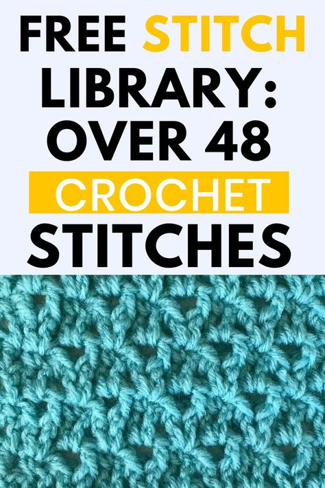 Lace Crochet Stitches, Crocheted Stitches, Free Crochet Stitch Patterns, Free Crochet Stitches, Free Crochet Tutorials, Crochet Stitch Patterns, Different Crochet Stitches, Crochet Stitches Guide, Crochet Stitches For Blankets