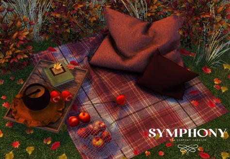 (Symphony) Cozy Autumn Set | Symphony Sims on Patreon Apples With Caramel, Sims Memes, Fall Furniture, Cozy Furniture, Fall Living Room, Cozy Fall Decor, Sims 4 Cc Furniture, Sims 4 Mods Clothes, Sims 1