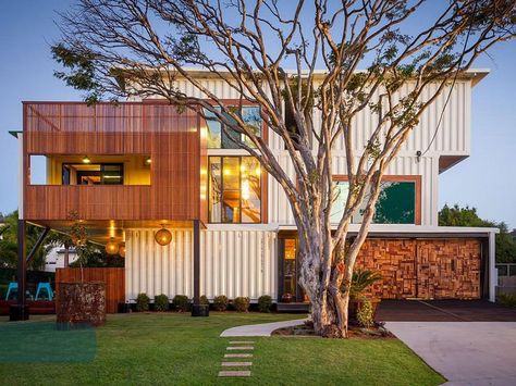 Shipping Container Homes Background Wallpaper | by tapeper Container Hotel, Shipping Container Architecture, Storage Container Homes, Shipping Container House Plans, Container Buildings, Building A Container Home, Container Architecture, Container House Plans, Casa Container