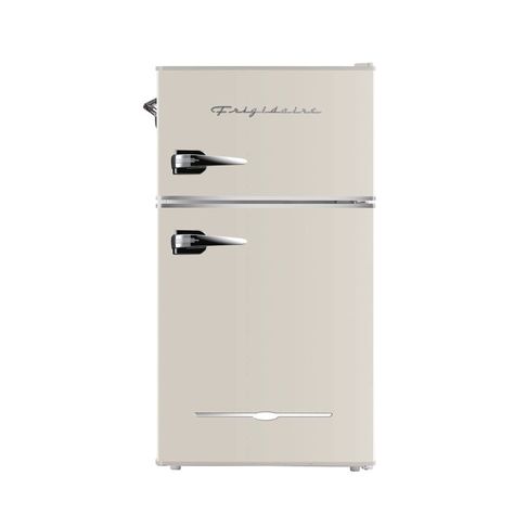 Frigidaire FRIGIDAIRE EFR840-Cream EFR840 Retro Mini Fridge with Freezer & Side Bottle Opener-Small 2 Door Refrigerator for Office Bar or College Dorm Room-3.1 Cu Ft, Cream Small Fridge Freezers, Frigidaire Mini Fridge, Small Fridge Freezer, Cream Fridge, Room Fridge, 2 Door Refrigerator, College Wishlist, Retro Mini Fridge, Future London