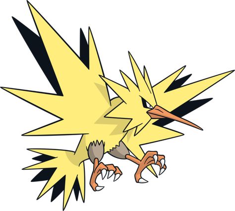 Zapdos Art, Pokemon Zapdos, Pokemon Cards Legendary, Zapdos Pokemon, Mortal Kombat Comics, Kartu Pokemon, Pokemon Wiki, Bird Pokemon, Dragon Type Pokemon