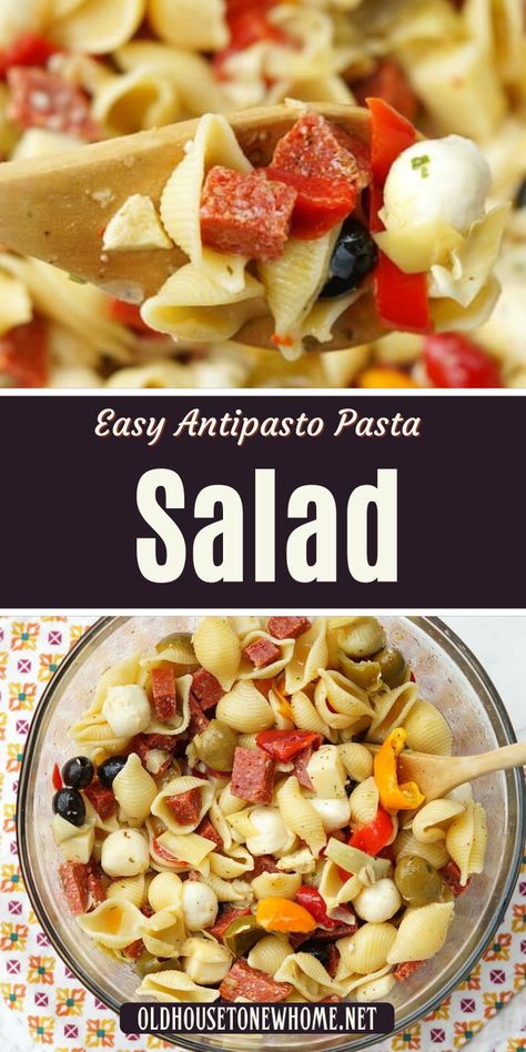 Antipasto Pasta Salad Antipasto Pasta Salad, Antipasto Pasta, Antipasto Pasta Salads, Italian Antipasto, Easy Pasta Salad Recipe, Olive Relish, Pasta Salad Recipe, Easy Pasta Salad, Pasta Salads