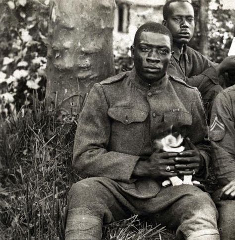 WW 1, when African American US Army Soldiers were given to the French as replacements & they fought under the French Flag. The Harlem Hellcats came home heavily decorated. Harlem Hellfighters, Hell Hounds, Black Soldier, Us Army Soldier, Vintage People, Army Soldiers, Black Life, Ww2 History, Ww 1