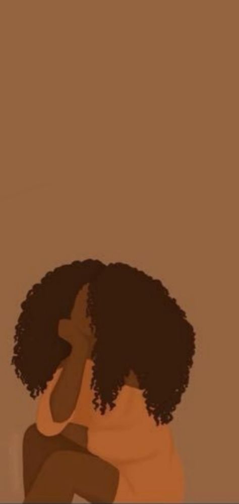 Black Faceless Art, Black Women Lockscreen, Brown Skin Wallpaper Aesthetic, African American Aesthetic Wallpaper, Plus Size Wallpaper Aesthetic, Blackgirl Aesthetics Wallpaper, Afro Aesthetic Wallpaper, Wallpaper For Black Women, Natural Hair Wallpaper