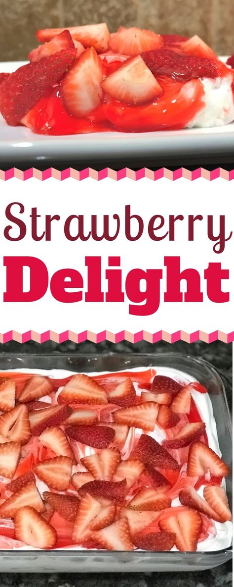 Strawberry Delight Dessert, Strawberry Cream Cheese Dessert, Strawberries And Cream Cheese, Cheesecake Fruit, Cheesecake Fruit Salad, Peach Delight, Delight Dessert, Cheese Desserts, Dessert Strawberry