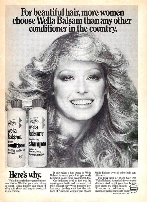 Frosted, Sprayed and Feathered: 20 Hair Product Ads from the 1970s - Flashbak Cosmetics Ads, 1970s Hairstyles, Beauty Smile, Retro Beauty, Beauty Ad, Farrah Fawcett, Retro Ads, Vintage Makeup, Old Ads