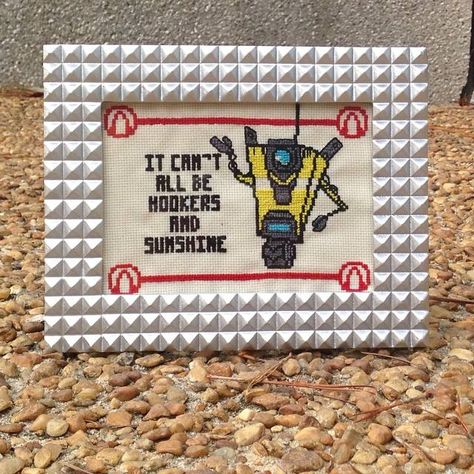 Borderlands Cross Stitch, Easy Perler Beads Ideas, Subversive Cross Stitch, Beads Ideas, Stitch Ideas, Borderlands, Leather Work, Gremlins, String Art