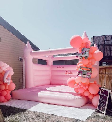 BOUJEE BOUNCE on Instagram: "One more for the Pinkest Pink Castle there ever was 💗" Pink Bounce House, Wedding Bounce House, Bounce Castle, Jump House, Trampoline Party, Party Inflatables, Bouncy House, Pink Castle, Outdoor Inflatables