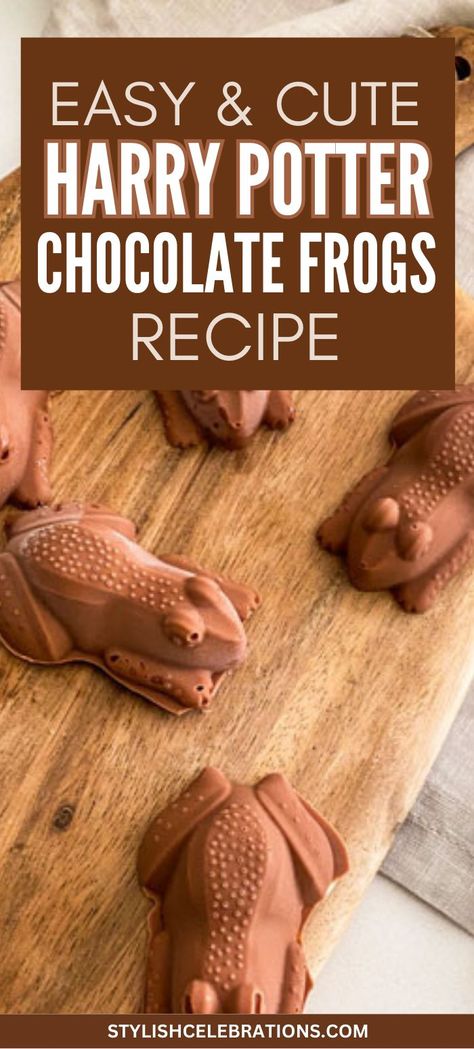 Easy & Cute Harry Potter Chocolate Frogs Recipe Harry Potter Three Headed Dog, Diy Chocolate Frogs, Harry Potter Afternoon Tea Ideas, Gluten Free Harry Potter Recipes, Cauldron Cakes Harry Potter, Hogwarts Food Recipes, Harry Potter Christmas Food, Harry Potter Candy Ideas, Harry Potter Viewing Party