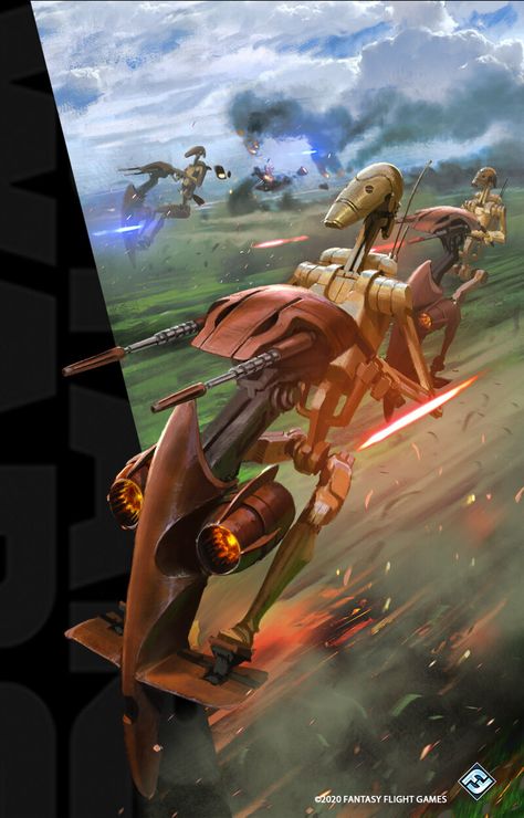 Droid Star Wars, Star Wars Commando, Star Wars Legion, Star Wars Background, Battle Droid, Star Wars Vehicles, Star Wars Droids, Star Wars Concept Art, Star Wars Rpg