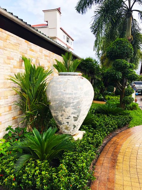 Tropical Resort Garden Renovation at the Thai Garden Resort, Pattaya - Thai Garden Design Resort Garden Landscape, Thai Garden Design, Tropical Resort Landscape Design, Resort Landscape, Resort Garden, Thai Garden, Garden Renovation, Discovery Bay, Planting Plan