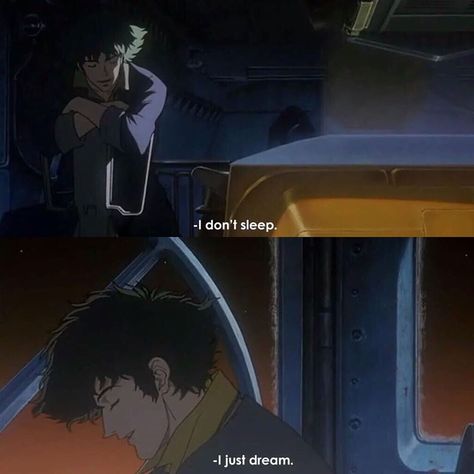 Anime Quotes on Instagram: “Life is but a dream...... • • FOLLOW @kei.quotes for more content • • Anime: Cowboy bebop” Cowboy Bebop Quotes, Manga Samurai, Bebop Cowboy, Youre Gonna Carry That Weight, Cowboy Bebop Wallpapers, Quote Anime, Life Is But A Dream, Cowboy Bebop Anime, Spike Spiegel