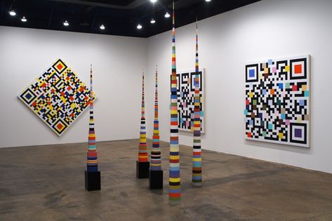 Douglas Coupland - Trépanier Baer Qr Code Art, Douglas Coupland, Interactive Installation, Logo Diy, Code Art, Canadian Art, Crazy Colour, Wall Graphics, Qr Codes