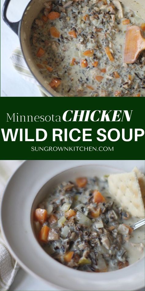 Lentils Recipe Instant Pot, Rice And Lentils Recipe, Creamy Wild Rice Soup, Rice And Lentils, Chicken And Wild Rice Soup, Lentils Recipe, Wild Rice Soup Recipes, Wild Rice Recipes, Chicken Wild Rice