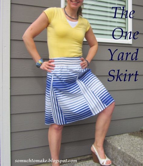 The One Yard Skirt  •  Free tutorial with pictures on how to sew a hand sewn skirt in under 60 minutes