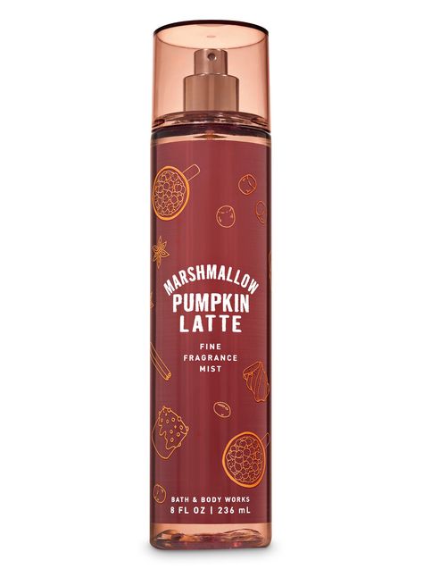 Marshmallow Pumpkin Latte Fine Fragrance Mist by Bath & Body Works Bath And Body Works Marshmallow Pumpkin, Bath And Body Works Perfume Fall, Pumpkin Bath And Body Works, Pumpkin Skincare, Pumpkin Perfume, Trendy Perfume, Marshmallow Pumpkin Latte, Marshmallow Pumpkin, Perfume Versace