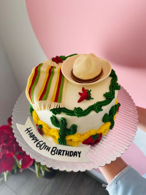 Mexican Birthday Cake For Men, Mexican Cake Ideas For Men, Mexican Theme Cake For Men, Mexican Party Cake, Mexican Fiesta Cake, Mexican Parties, Mexican Cake, Mexican Birthday Parties, Fiesta Cake