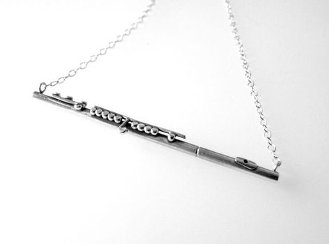 Flute jewelry Flute Jewelry, Flute Necklace, Flute Accessories, Band Problems, Magic Flute, Marching Band Humor, Miniature Guitars, The Magic Flute, Band Nerd