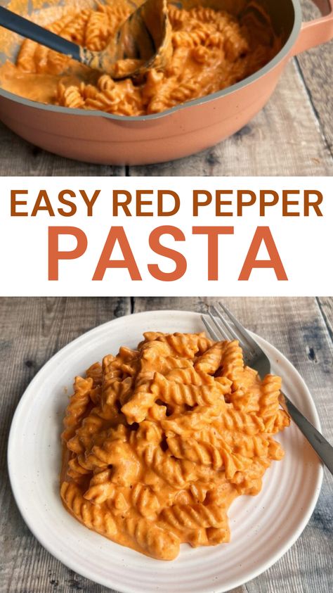 This yummy and super easy red pepper pasta sauce is going to be your new favourite fast pasta!  Made with roasted garlic, red peppers, cherry tomatoes, cashes and tofu, this is the ultimate dairy-free and meat-free pasta! Perfect for vegans and vegetarians (but I PROMISE you even meat-eaters will love it) Fast Pasta, Pepper Pasta Sauce, Red Pepper Pasta Sauce, Tofu Pasta, Make Garlic Bread, Roasted Red Pepper Pasta, Red Pepper Pasta, Red Sauce Pasta, Spring Food