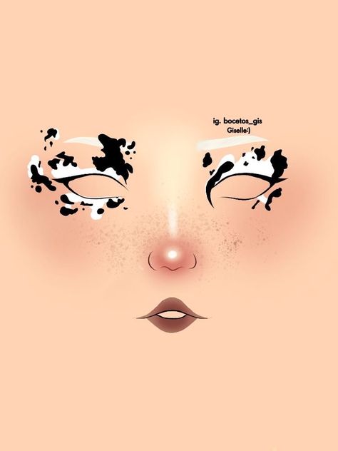 Cowgirl Makeup, Makeup Charts, Drag Make-up, Bright Eye Makeup, Punk Makeup, Makeup Drawing, Makeup Icons, Makeup Face Charts, Face Paint Makeup